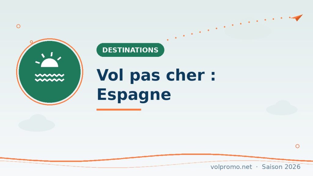 Vol pas cher pour l’Espagne : la destination la moins chère d’Europe